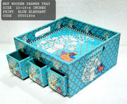Wooden Drawer Tray Floral Design