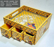 Wooden Drawer Tray Floral Design