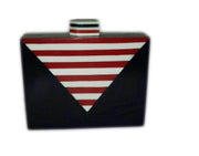 BAG WOOD RESIN CLUTCH BOX PURSE EVENING HANDBAG WALLET