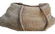 SATIN BEADED EVENING BAG