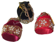DRAWSTRING EMBROIDERY POTLI  PURSE