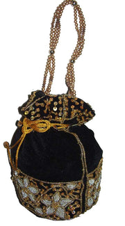 DRAWSTRING EMBROIDERY POTLI  PURSE