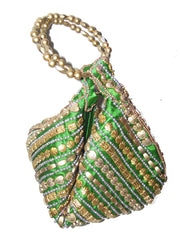 Golden Bead Potli Clutch Purse