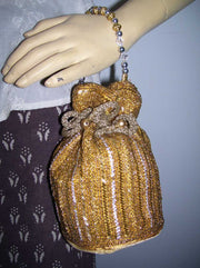 DRAWSTRING EMBROIDERY POTLI  PURSE
