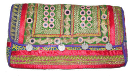 ZARI TRADIONAL  BANJARA CLUTCH BAG PURSE WITH COIN