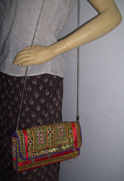 ZARI TRADIONAL  BANJARA CLUTCH BAG PURSE WITH COIN