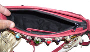 LEATHER BANJARA SHOULDER BAG WITH SUEDE FRINGE
