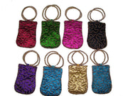 MEDIUM SIZE SATIN  EMBROIDERY  ETHNIC  MOBILE  HOLDER BAG