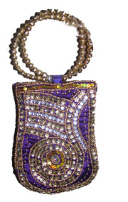 MEDIUM SIZE SATIN  EMBROIDERY  ETHNIC  MOBILE  HOLDER BAG