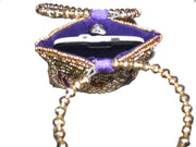 MEDIUM SIZE SATIN  EMBROIDERY  ETHNIC  MOBILE  HOLDER BAG