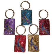SATIN ZARI EMBROIDERY  ETHNIC  MOBILE  HOLDER BAG