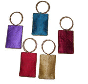 SATIN ZARI EMBROIDERY  ETHNIC  MOBILE  HOLDER BAG