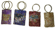 SATIN ZARI EMBROIDERY  ETHNIC  MOBILE  HOLDER BAG