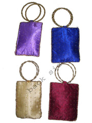 SATIN ZARI EMBROIDERY  ETHNIC  MOBILE  HOLDER BAG