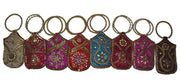 BIG SIZE SATIN  EMBROIDERY  ETHNIC  MOBILE  HOLDER BAG