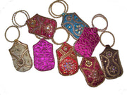 BIG SIZE SATIN  EMBROIDERY  ETHNIC  MOBILE  HOLDER BAG