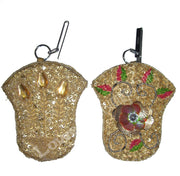 POTSHAPE SATIN  EMBROIDERY  ETHNIC  MOBILE  HOLDER BAG