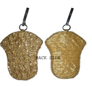 POTSHAPE SATIN  EMBROIDERY  ETHNIC  MOBILE  HOLDER BAG