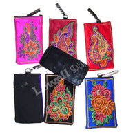THREAD  EMBROIDERY ETHNIC  MOBILE  HOLDER BAG