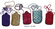 SATIN  EMBROIDERY  ETHNIC  MOBILE  HOLDER BAG WITH STRING