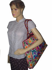 BIG SIZE EMBROIDERY SHOULDER BAG