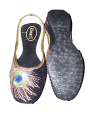 VELVET MACHINE EMBROIDERY ETHNIC JUTIES