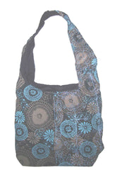 PRINTED & EMBROIDERY SHOULDER BAG