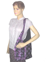 PRINTED & EMBROIDERY SHOULDER BAG