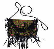 MEDIUM SIZE ETHNIC CLUTCH BAG WITH FRINGE