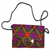 MEDIUM SIZE ETHNIC CLUTCH BAG WITH COIN
