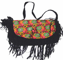 INDIAN ETHNIC SHOULDER BAG WITH FRINGE