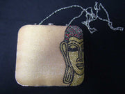 BUDDHA BOX CLUTCH PURSE WITH ZIRCON