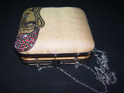 BUDDHA BOX CLUTCH PURSE WITH ZIRCON