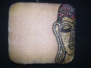BUDDHA BOX CLUTCH PURSE WITH ZIRCON