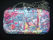 DIGITAL PRINT BOX CLUTCH PURSE