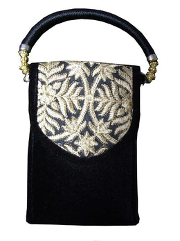 BIG SIZE ETHNIC  MOBILE  BAG WITH HANDLE