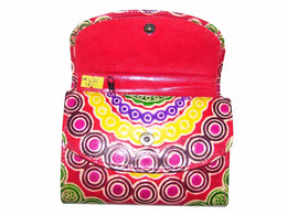 LEATHER WALLET FLOWER DESIGN