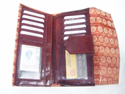 LEATHER WALLET FLOWER DESIGN