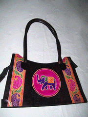 LEATHER U CUT LADIES BAG