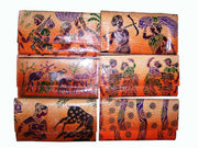 EMBOSS MOTIF LEATHER CLUTCH BAG