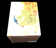 PEACOCK  DESIGN WOODEN PEN STAND