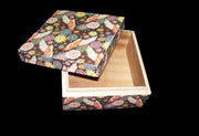 LEAF & FLOWER DIGITAL PRINT WOODEN BOX  (5