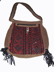 SUEDE LEATHER HOBO BAG