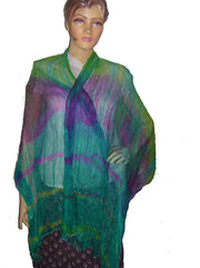 MULTICOLOR CHIFFON TIE & DYE  SCARF
