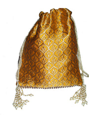 BROCADE FABRIC POUCH FOR 1 KG ALMOND
