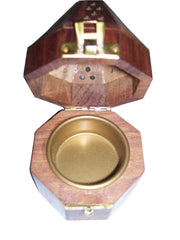 Wooden Pyramid Shape Loban charcoal Burner Octogonal