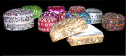 GLITTER HUT SHAPE BOX WITH MULTICOLOR BEAD