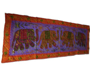 Patch Work Embroidered Elephant Wall Hanging Table Runner