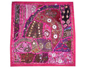 PEARL BEADED WORK CUSHION COVER