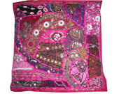PEARL BEADED WORK CUSHION COVER